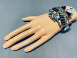 One Of The Best Vintage Native American Zuni Early Bird Turquoise Sterling Silver Bracelet-Nativo Arts