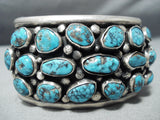 Unforgettable Vintage Native American Navajo Morenci Turquoise Sterling Silver Bracelet Old-Nativo Arts