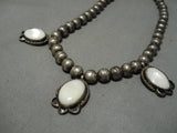 Stunning Vintage Navajo Sterling Silver Native American Pearl Necklace-Nativo Arts