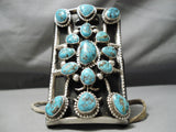 Amazing Vintage Native American Navajo Huge Turquoise Nuggets Sterling Silver Ketoh Bracelet-Nativo Arts