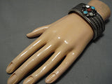 Incredible Vintage Native American Navajo Turquoise Sterling Silver Bracelet-Nativo Arts