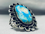 Superb Vintage Native American Navajo Turquoise Sterling Silver Ring-Nativo Arts