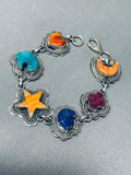 One Of The Most Beautiful Vintage Native American Navajo Turquoise Starfish Bracelet-Nativo Arts