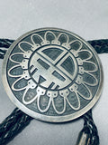Extremely Important Vintage Native American Hopi Phillip Sekaquaptewa Sterling Silver Bolo Tie-Nativo Arts