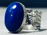 Important Ben Begaye (d) Vintage Native American Navajo Lapis Sterling Silver Ring-Nativo Arts