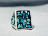 Exceptional Vintage Native American Navajo Turquoise Sterling Silver Ring-Nativo Arts