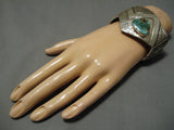 Important Zuni Native American Royston Turquoise Sterling Silver Bracelet-Nativo Arts
