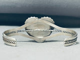 Adorable Native American Navajo Pilot Mountain Turquoise Sterling Silver Heart Bracelet-Nativo Arts