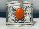Most Unique Vintage Native American Navajo Domed Sandstone Signed Sterling Silver Bracelet-Nativo Arts