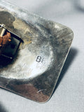 Native American One Of The Most Detailed Vintage Navajo Sterling Silver Bolo Tie-Nativo Arts