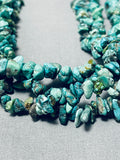 Fabulous Vintage Native American Navajo Royston & Kingman Turquoise Sterling Silver Necklace-Nativo Arts