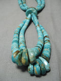 Best Vintage Navajo #8 Heishi Turquoise Native American Necklace Old-Nativo Arts