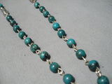 One Of The Best Ever Vintage Native American Navajo Turquoise Sterling Silver Rosary Catholic-Nativo Arts