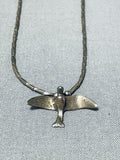 Fantastic Vintage Native American Navajo Sterling Silver Eagle Necklace-Nativo Arts