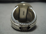 Amazing Vintage Native American Navajo Turquoise Sterling Silver Eddy Chaco Ring-Nativo Arts