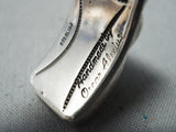 Phenomenal Heavy Vintage Native American Navajo Sterling Silver Heavy Bracelet-Nativo Arts