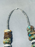 Dramatic Native American Navajo Royston Turquoise Sterling Silver Necklace-Nativo Arts