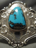 Incredible Vintage Native American Navajo Morenci Turquoise Sterling Silver Bracelet Old Cuff-Nativo Arts
