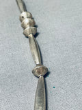Older Hand Forged Sterling Silver Vintage Native American Navajo Torpedo Necklace Old-Nativo Arts