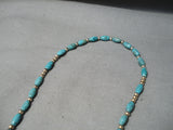 Very Rare Native American Navajo Turquoise Sterling Silver Rosary Christian Necklace-Nativo Arts