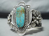 Al Sanchez Native American Navajo Royston Turquoise Sterling Silver Bracelet-Nativo Arts