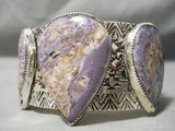 Best Navajo Charoite Sterling Silver Native American Huge Bracelet-Nativo Arts