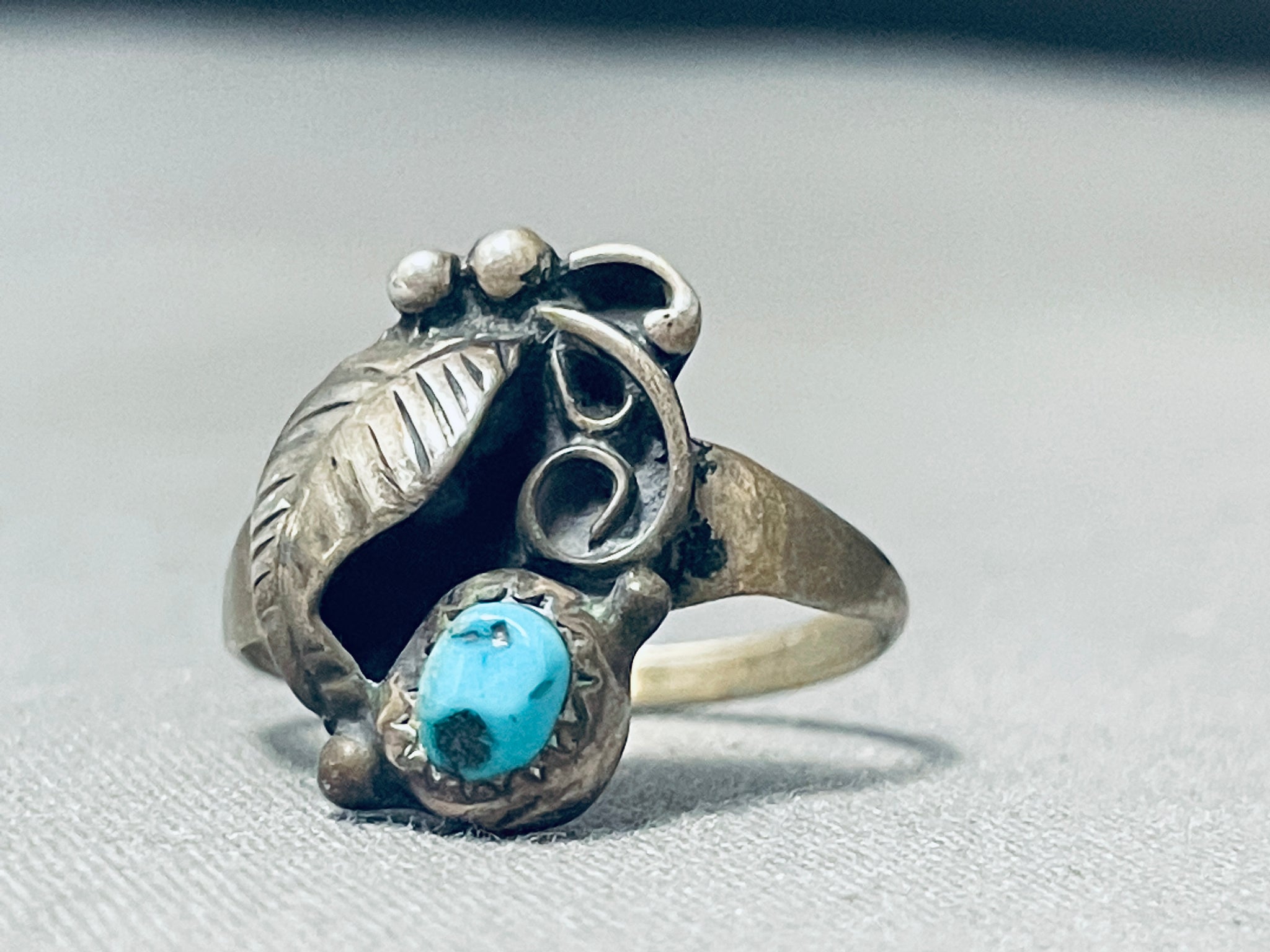 Sterling Silver Turquoise 2024 Navajo Ring