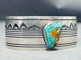 Charlie John Vintage Native American Navajo Royston Turquoise Sterling Silver Bracelet-Nativo Arts