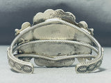 Wally Yazzie Jr Native American Navajo Blue Diamond Turquoise Sterling Silver Bracelet-Nativo Arts