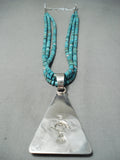 Native American Dan Coriz Important Santo Domingo Turquoise Heishi Sterling Silver Necklace-Nativo Arts