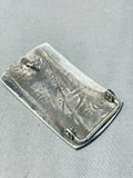 Harvey Quanimptewa Fascinating Vintage Native American Hopi Sterling Silver Buckle Signed-Nativo Arts