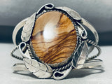 One Of The Most Unique Vintage Native American Navajo Jasper Sterling Silver Bracelet-Nativo Arts