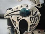 Museum Vintage Native American Navajo Emmer Kinzel Turquoise Sterling Silver Bear Concho Belt-Nativo Arts