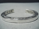 Authentic Vintage Native American Navajo Orville Tsinnie Sterling Silver Bracelet Cuff-Nativo Arts