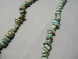 Native American Longer Vintage Santo Domingo Royston Turquoise Sterling Silver Necklace-Nativo Arts