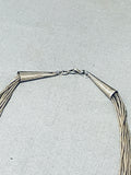 Breathtaking Vintage Native American Navajo Sterling Silver Necklace-Nativo Arts