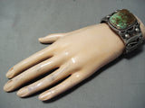 Jeff James Vintage Native American Navajo Royston Turquoise Sterling Silver Bracelet-Nativo Arts