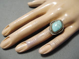 Wonderful Vintage Native American Navajo Turquoise Sterling Silver Ring Old-Nativo Arts