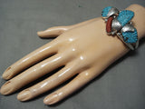 Magnificent Zuni Turquoise Sterling Silver Bracelet Native American-Nativo Arts