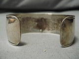 Intricate!! Vintage Native American Navajo Turquoise Geomtric Rug Sterling Silver Bracelet-Nativo Arts