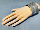 One Of The Most Beautiful Hand Precise Vintage Native American Navajo Sterling Silver Bracelet-Nativo Arts