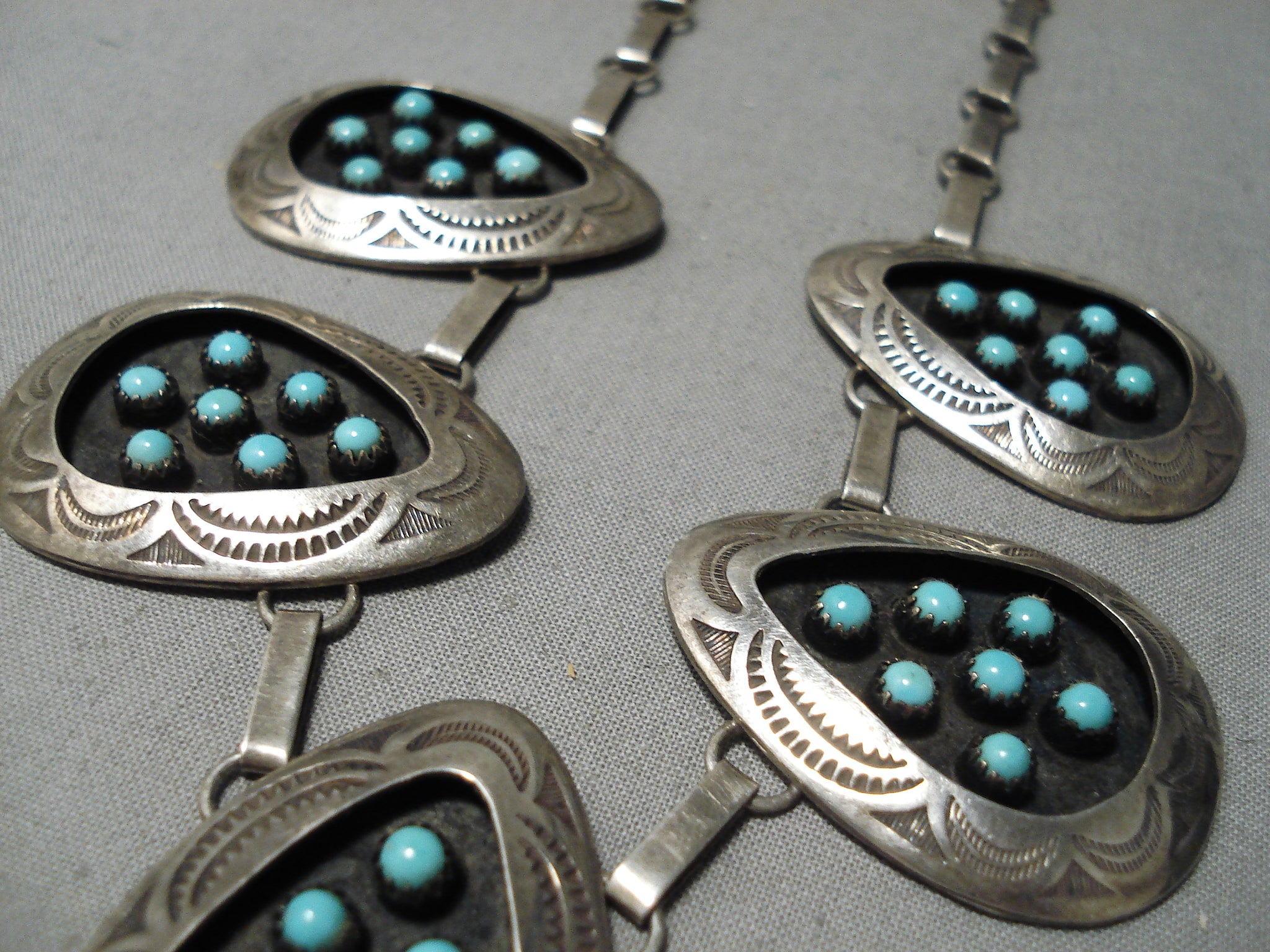 Native American sterling top silver 925 roadrunner turquoise eyes necklace