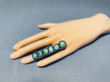 The Tallest Vintage Native American Navajo Damale Turquoise Sterling Silver Ring-Nativo Arts