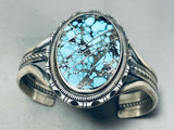 One Of The Most Unique Native American Navajo Spiderweb Turquoise Inlay Sterling Silver Bracelet-Nativo Arts