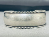 Signed Native American Navajo Sterling Silver Bracelet-Nativo Arts