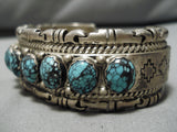 One Finest Vintage Native American Navajo Spiderweb Turquoise Sterling Silver Bracelet Old-Nativo Arts