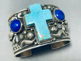 Important Best Al Jake (d) Vintage Native American Navajo Turquoise Sterling Silver Bracelet-Nativo Arts