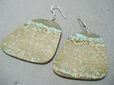 Native American Outstanding Santo Domingo #8 Turquoise Mine Sterling Silver Earrings-Nativo Arts