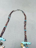 Newsworthy Vintage Native American Zuni Turquoise Sterling Silver Fetish Necklace-Nativo Arts