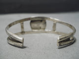 Wonderful Vintage Native American Navajo Turquoise Sterling Silver Bracelet Old-Nativo Arts